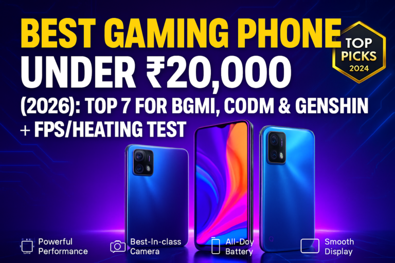 Best Gaming Phone Under ₹20,000 (2026): Top 7 for BGMI, CODM & Genshin + FPS/Heating Test